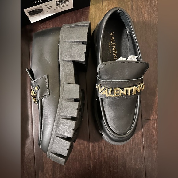 Valentino By Mario Valentino Shoes - VALENTINO by Mario Valentino Platform Leather Lug Loafers 🖤